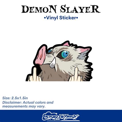 Inosuke Hashibira Demon Slayer Sticker Anime Vinyl Peeker Stickers