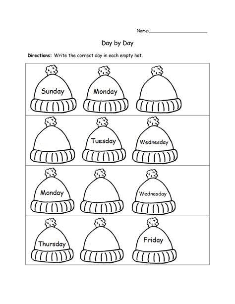 Days Of The Week Worksheets Activity Shelter