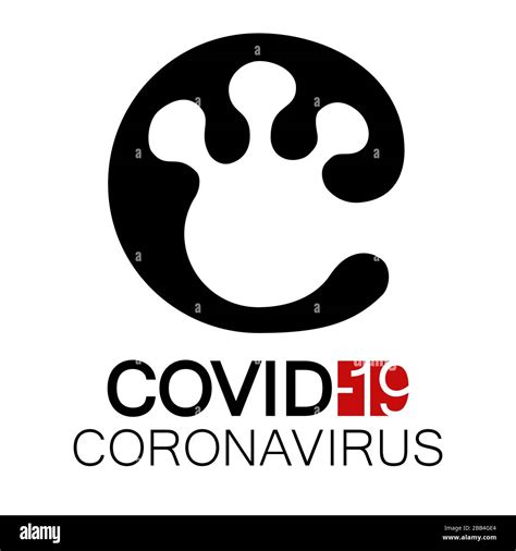 Covid 19 Icono Del Vector Coronavirus Símbolo Logotipo Sobre Fondo