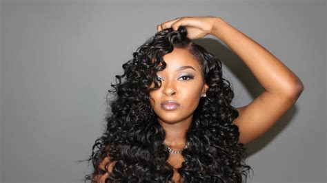 Get Glamorous Mastering Wand Curls On Weave Middle Part Made Easy