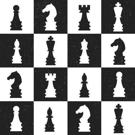 흑백 체스 디자인 보드 게임 스티커 TenStickers