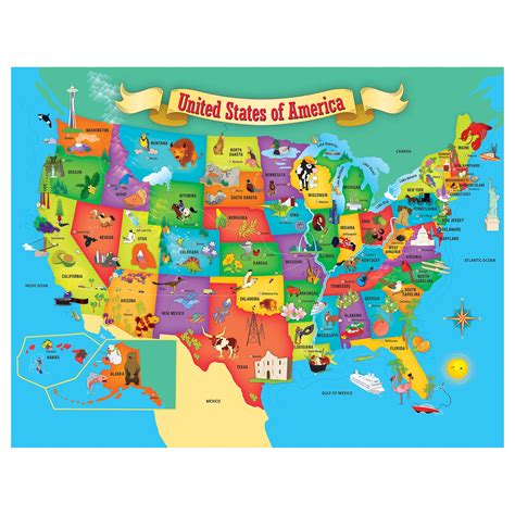 Masterpieces 60 Piece Jigsaw Puzzle For Kids Usa Map 165x1275