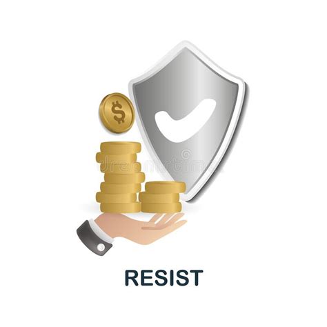 Resist Icon In 3d Colored Illustration From Corruption Collection
