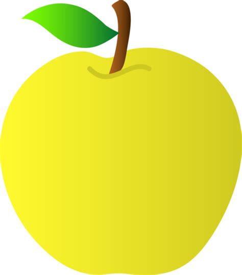 Yellow Apple Vector Art - Free Clip Art