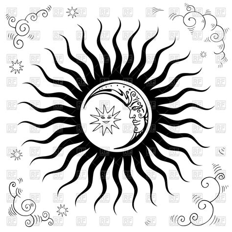 Learn how to draw half sun half moon pictures using these outlines or print just for coloring. Half Sun Half Moon Drawing at PaintingValley.com | Explore ...