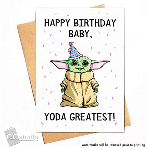 Free Printable Yoda Birthday Card