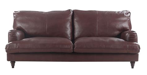 Classic Style Italian Leather Sofa In Brown
