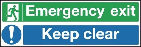 Emergency Exit And Keep Clear Multi Message Signs Safetyshop