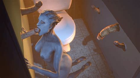 Rule 34 3d Animated Asari Big Breasts Blue Skin Bluelight Breasts