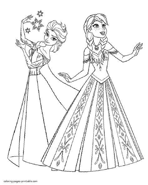 Elsa And Anna Printable Coloring Pages Mclarenweightliftingenquiry