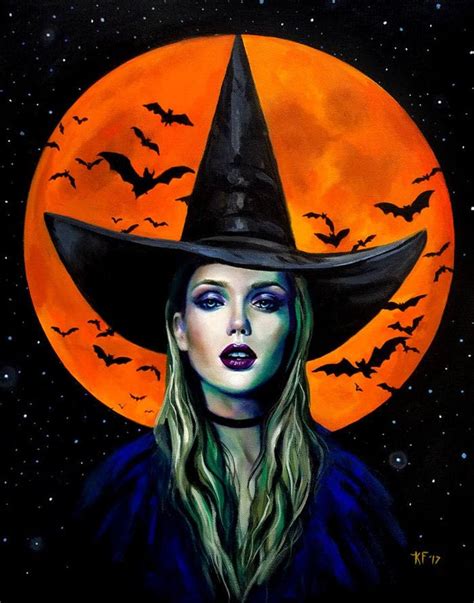 Halloween Artwork Witch Print Witch Halloween Art Etsy Halloween