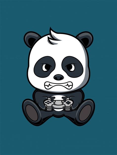 Game Controller With Brain Inside In 2021 Panda Illustration Panda