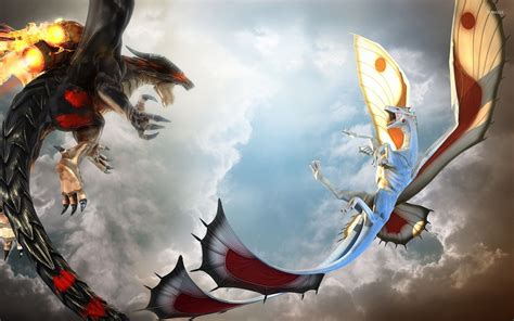 Dragons Fighting Wallpaper Fantasy Wallpapers 32587