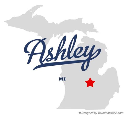 Map Of Ashley Mi Michigan