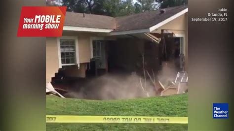 Sinkhole Swallows Part Of Florida Home Videos From The Weather Channel