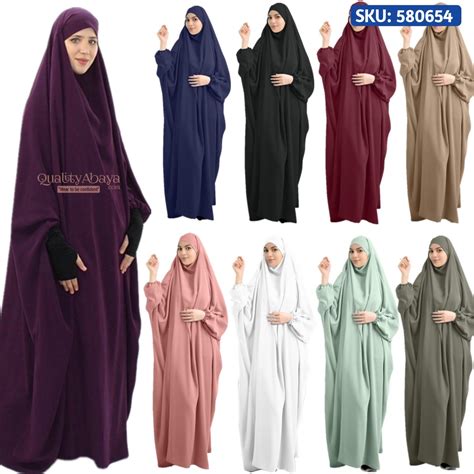 Muslim Women Hijab Dress Prayer Garment Jilbab Abaya Long Khimar Full