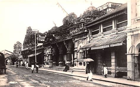 Hindu Temple Colombo Ceylon Ceylan Postcard Post Card