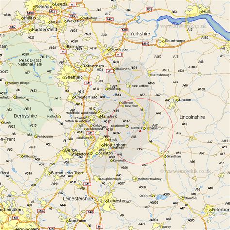 Farndon Map Street And Road Maps Of Nottinghamshire England Uk