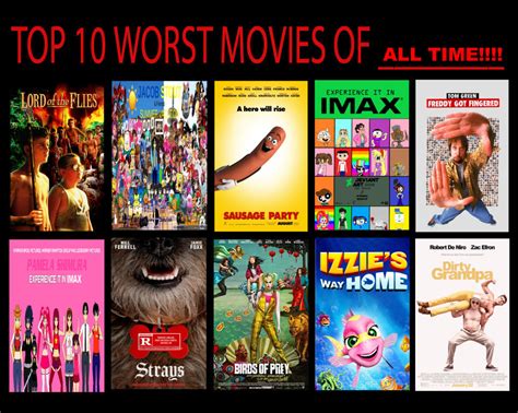 My Top 10 Worst Movies Of All Time By Crashtheguy On Deviantart