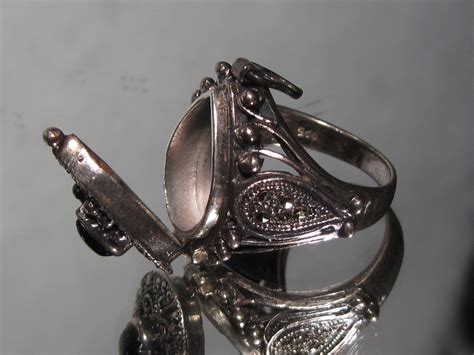 Vintage Sterling Silver Poison Ring Sz 675 M228 By Hiptrends2015 On