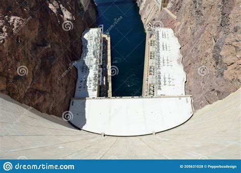 Hoover Dam In Black Canyon Of The Colorado River Nevada Stock Photo