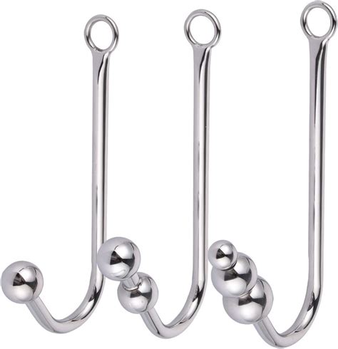 Amazon Com Chiffoned Stainless Steel Anal Hook With Anal Beads Hole