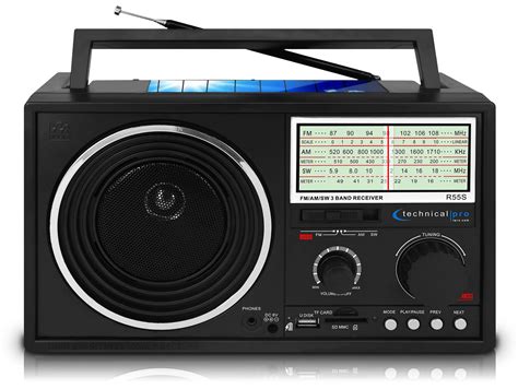 Technical Pro Portable Handheld Rechargeable Shortwave Am Fm Dial Radio
