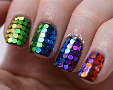 Copycat Claws Glitter Rainbow Nails