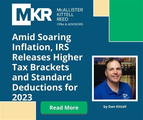 amid soaring inflation irs releases higher tax brackets and standard deductions for 2023 mkr
