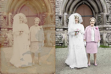 See more ideas about photo retouching services, creative wedding photo clipping path services | commercial photo retouching. Old wedding photo restoration in colour