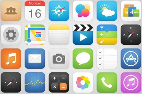 Free 24 New Ios 7 Style App Icons Psd Titanui Themes App Ios 7