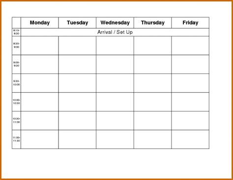 Free Printable Monday Through Friday Calendar We Also Offer A Monthly