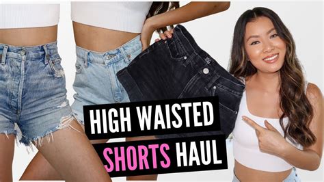 High Waisted Shorts Haul And Try On Long Torso Friendly Youtube