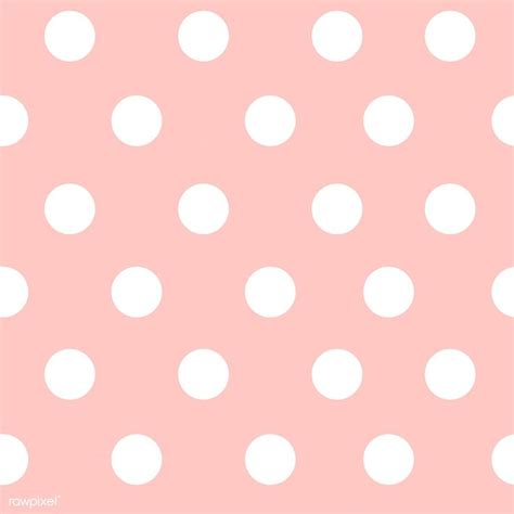 Pastel Pink And White Seamless Polka Dot Pattern Vector Free Image By