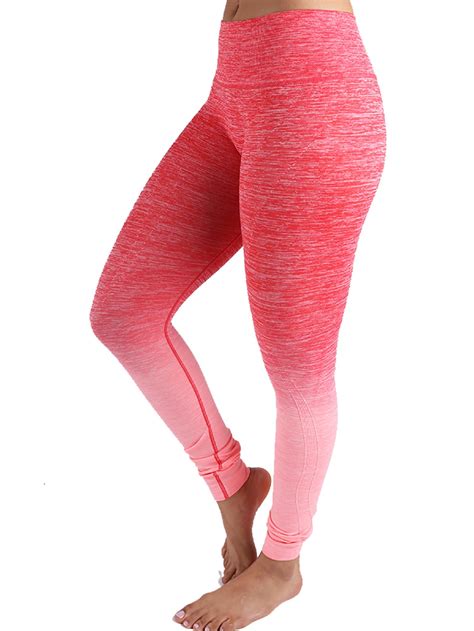 TD Collections Women S Slim Two Tone Workout Full Length Yoga Pants Walmart Com