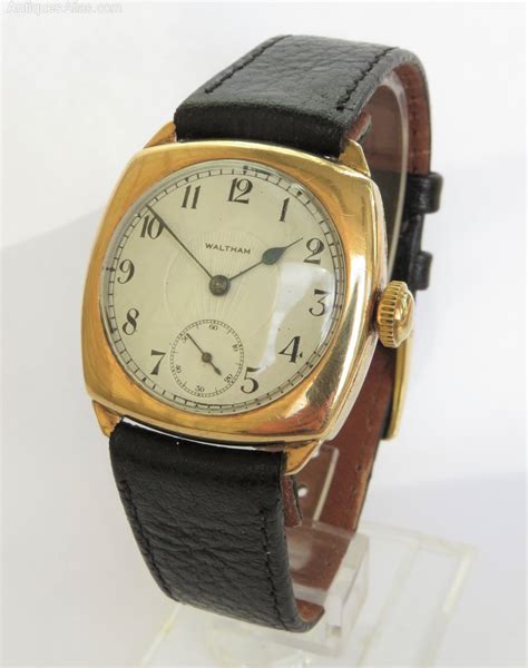 Antiques Atlas Gents 9ct Gold Waltham Wrist Watch 1932