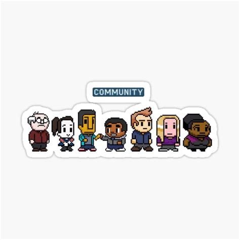 8 Bit Community Sticker For Sale By Elliottbryan Redbubble