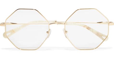Achat de lentilles de contact, essayage lunettes de soleil et lunettes de vue en ligne moins cheres aux prix les plus bas d'europe sur optical center.fr. Lunettes De Vue Octogonale En Métal Doré Chloé en coloris ...