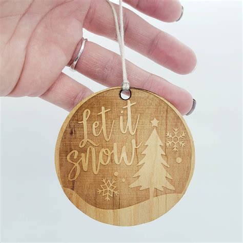 Let It Snow Christmas Ornament Newlywed T Snowglobe Etsy