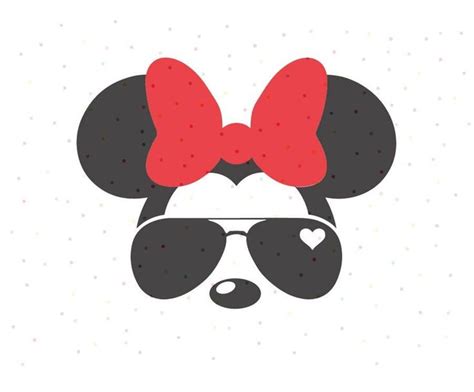 Minnie Mouse Sunglasses Svg Layered Minnie Svg Disney
