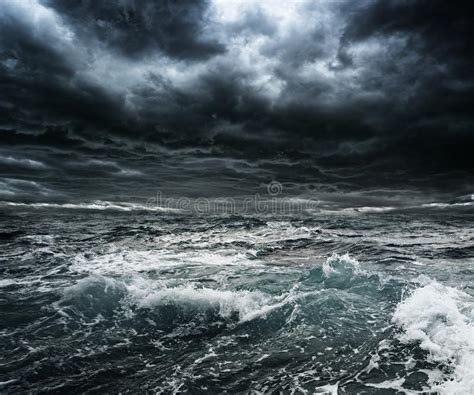Storm Over Ocean Stock Image Image Of Cloudscape Power 33818057