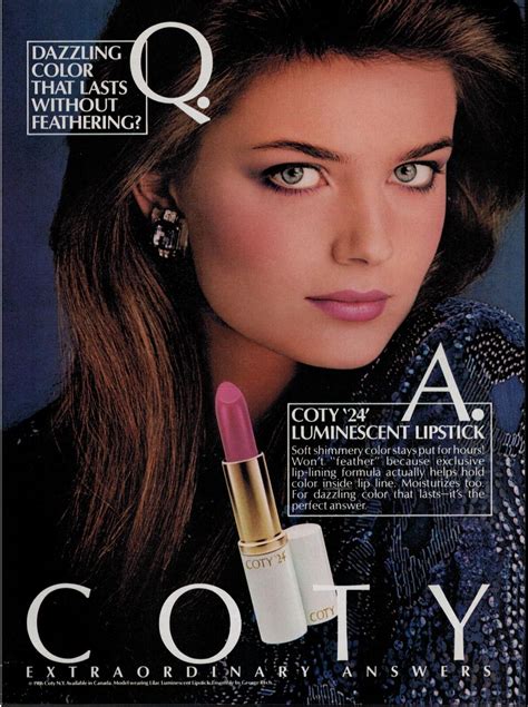1986 Paulina Porizkova For Coty Magazine Print Ad Ebay