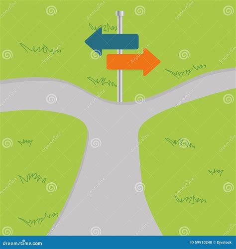 One Way Road Sign Advertising Design Stock Vector Illustration Of