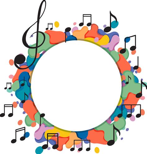 Banner Music Notes Colourful On White Background 7092931 Vector Art At
