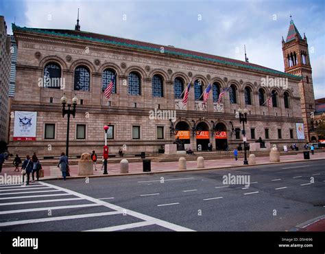 Exterior View Of Historic Boston Public Library Mckim Building Boston