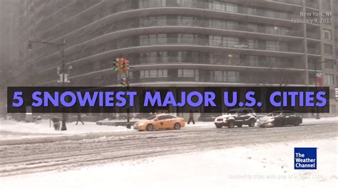 The Weather Channel 5 Snowiest Major Us Cities