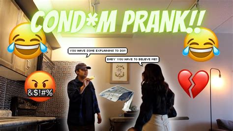 used condom prank on girlfriend she cried 😅😅 youtube
