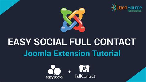 Easy Social Full Contact Joomla Extension Video Tutorial Youtube
