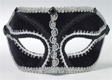 Black With Silver Trim Masquerade Mask Screamers Costumes