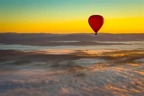 Hot Air Balloon At Sunrise